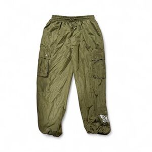 Real Love Girls Olive Green Cargo Pants with butterfly on bottom leg size 10/12